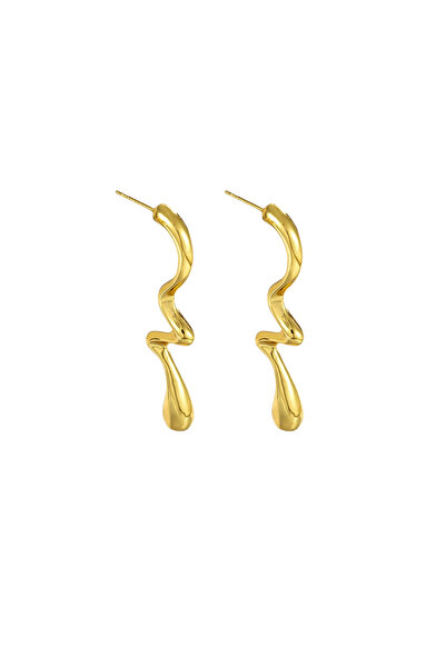Black Season Waterproof Gold Plated Stainless Steel Earrings |   Black Season