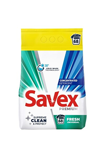 SAVEX Αυτόματο Απορρυπαντικό Ρούχων, Savex, 5.5 κιλά Φρέσκια Αίσθηση 68 πλύσεις