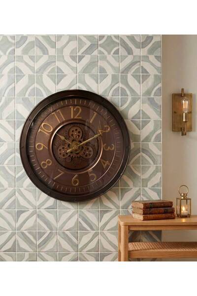 BİEV Modern Çarklı Duvar Saati 60 cm