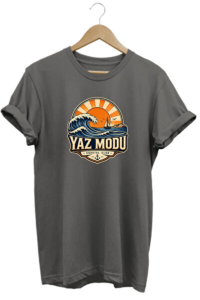 remonz Summer Mode Coastal Club Unisex T-shirt με στάμπα Sea Wave με καλοκαιρ...