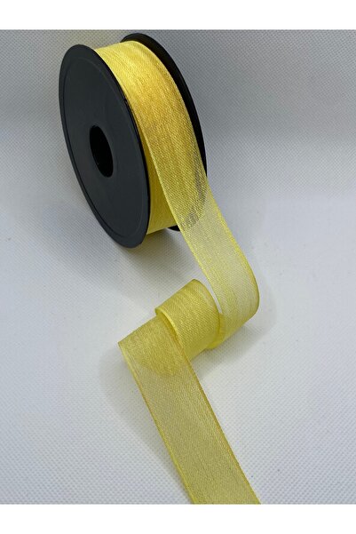 Lorin hobi Yellow Linen, Embroidered Ribbon 2.5 cm 20 Meters Bride, Engagemen...