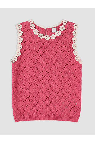 LC Waikiki Girl's knitwear set with floral detail