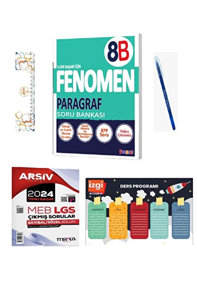 Fenomen Yayıncılık 8 Paragraf B Soru Bankası