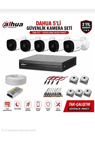 DAHUA 5'Lİ GÜVENLİK KAMERA SETİ