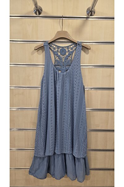 Park Moda Short Dress with Lace for Italian Standard Sizes 36 - 38 - 40