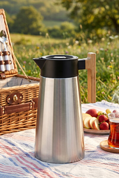 Porsima 2094 Çift Katmanlı Paslanmaz Çelik Termos Çay Termosu Su Termosu 2lt