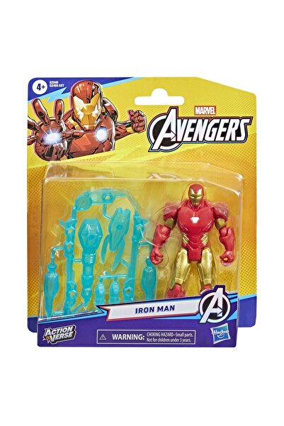 Hasbro MARVEL AVENGERS ACTION VERS SET FIGURINA IRON MAN SI ACCESORII 11.4CM