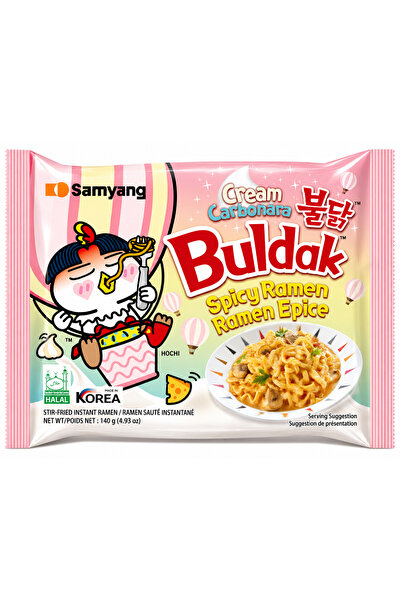 buldak Cream Carbonara noodles instant foarte picanti 140 g