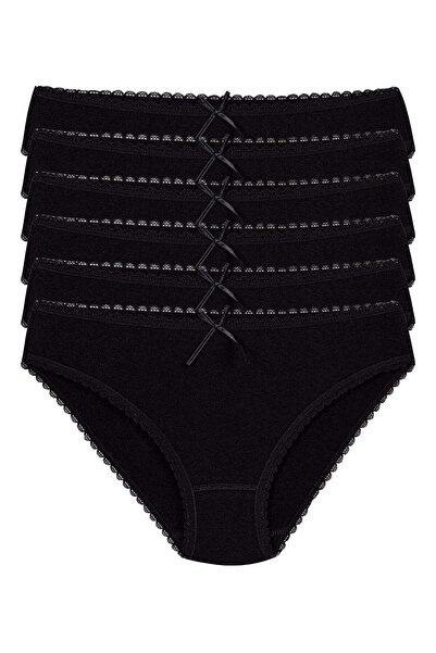 YILDIZ Modal Lace Bikini Women's Panties Black 6-Pack