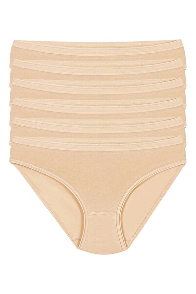YILDIZ Lycra Non-Marking Bikini Women's Panties Skin Color 6-Pack