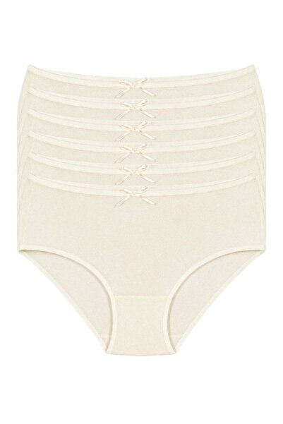 YILDIZ Bambu Bato Women's High Waist Panties Ecru 6-Pack