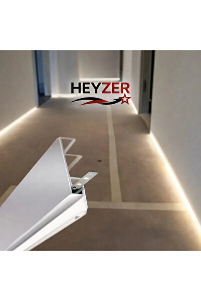 HEYZER Altı Oval LED’li Süpürgelik Profili (3 Metre) – Alüminyum(LEDSİZ)