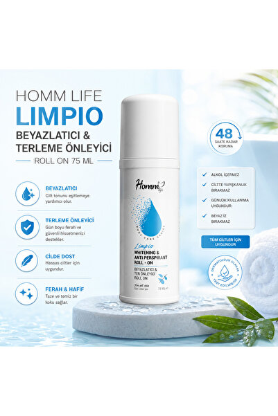 Genel Markalar Homm Bitkisel Homm Life Limpio Beyazlatıcı Roll On
