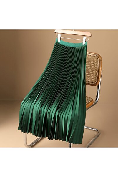 Cristina Serene Πράσινη πλισέ Midi Skirt –