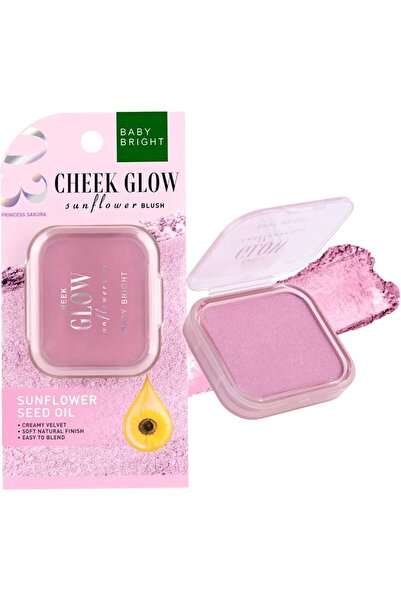 BABY BRIGH Cheek Glow Sunflower Blush, Princess Sakura color, with sunflower ...