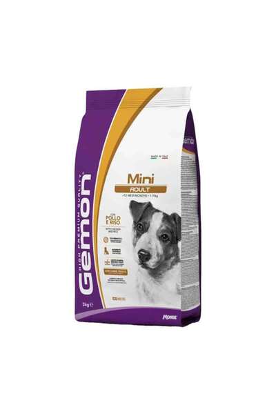 Gemon Adult Mini Ξηρά Τροφή για Σκύλους με Κοτόπουλο & Ρύζι 3kg
