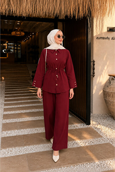 bellura Tünel Bağcıklı Beli Lastikli Pamuklu Krinkıl Takım