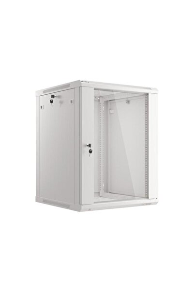 Lanberg Dulap rack de perete 19 " 15U 600x600, ușă din sticlă, gri, demontabi...