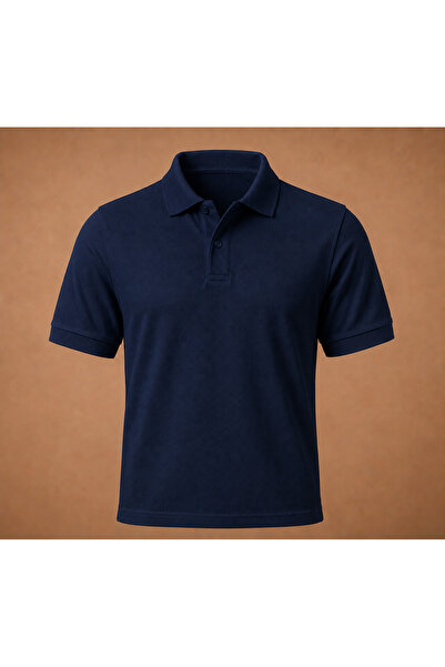 WAKHA Navy Blue Color Polo Neck T-Shirt