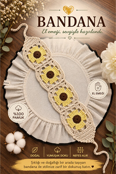 Bikaya Home Handmade Knitted Bandana |   100% Cotton |   Multi-Purpose Waist ...