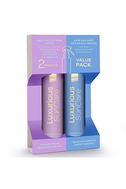 LUXURIOUS SunCare Πακέτο Προσφοράς: Σπρέι Προστασίας Μαλλιών 200ml & Θαλασσιν...