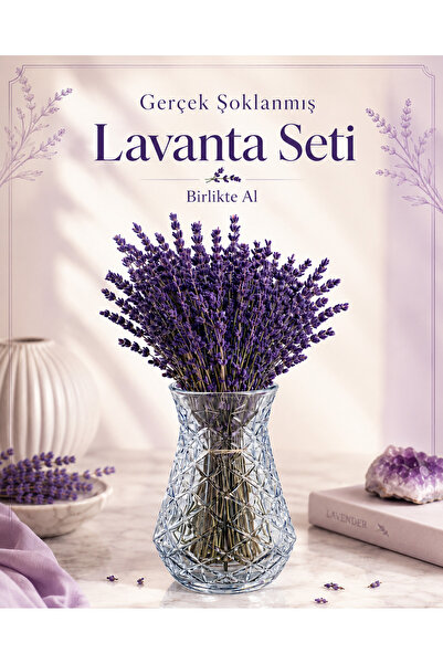 ByKurt Aspect natural, decor elegant / Vază din sticlă cu secțiuni tăiate - S...