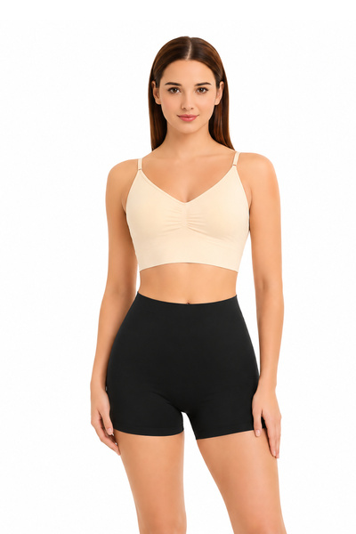 Hakan Collezione Women's Laser Cut Seamless Boxer Corset – Gathering and Firm...