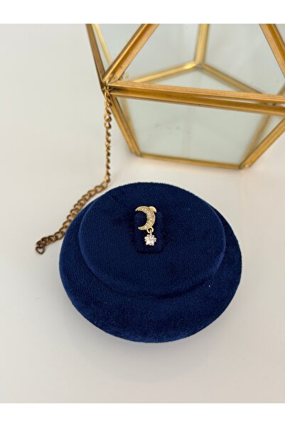 SU PERİSİ TAKI BİJUTERİ Cerrahi Çelik Gold Ay Yıldız Piercing Helix Tragus Kı...