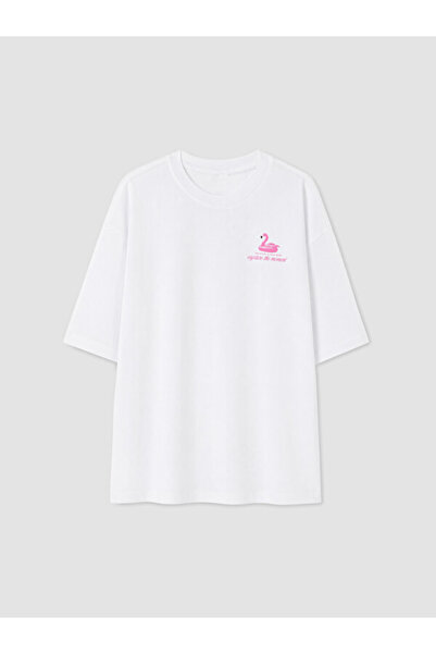 LC Waikiki تي شيرت بناتي مطبوع بقصة مريحة من Shining Store من Shining Selections