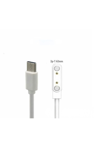 silabor Akıllı Saat Manyetik Şarj Kablosu Type-C Girişli 60 cm Universal Şarj...
