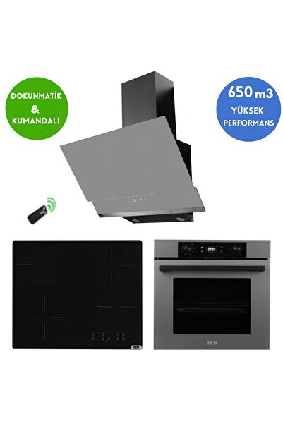 Alveus AFM Serisi S1 Dijital Elektrikli Vitro. Antrasit-Gri Ankastre Set ( V6...