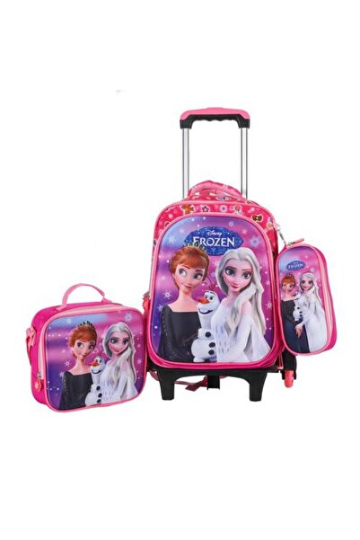 Assoda Frozen School Bag with Wheels for Girls with Pencil Case and Lunch Box...