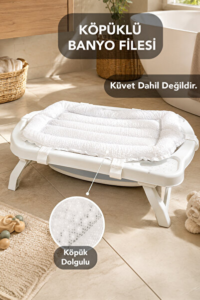 Meleni Baby Lüks Köpüklü Banyo Filesi - Katlanır Küvetlere Uyumlu Modern Bebe...