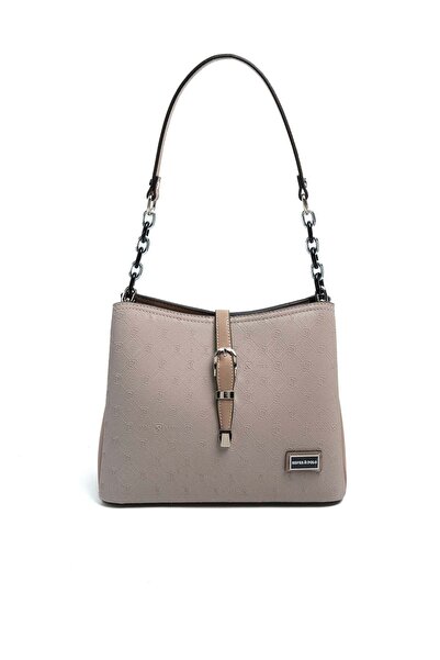 Silver Polo A.Vizon - Latte Fashion Women's Shoulder Bag Sp974