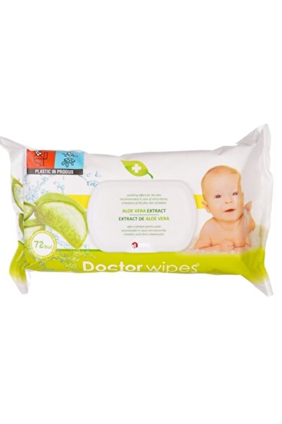 DOCTOR WIPES Șervețele umede Doctor Wipe cu capac, 72 bucăți, Aloe Vera
