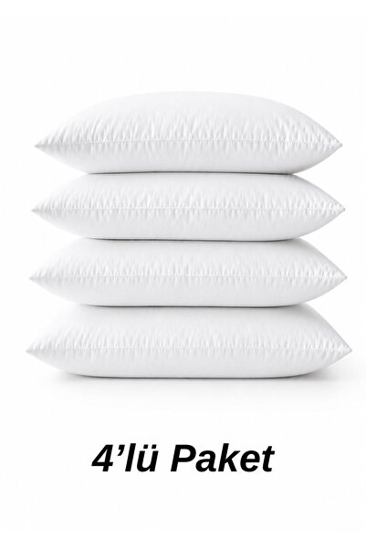 BAYBAYANAY 4 Adet Microfiber Yastık 1000Gr Silikon Elyaf Dolgulu 50x70 cm