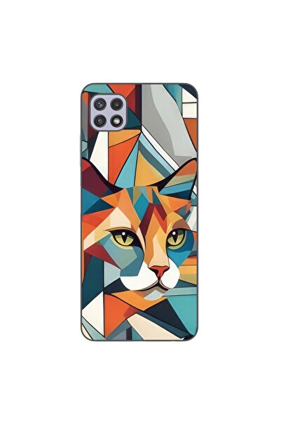 OEM Husa compatibila cu Samsung Galaxy A22 5G Silicon Gel Tpu Model Cubic Cat...