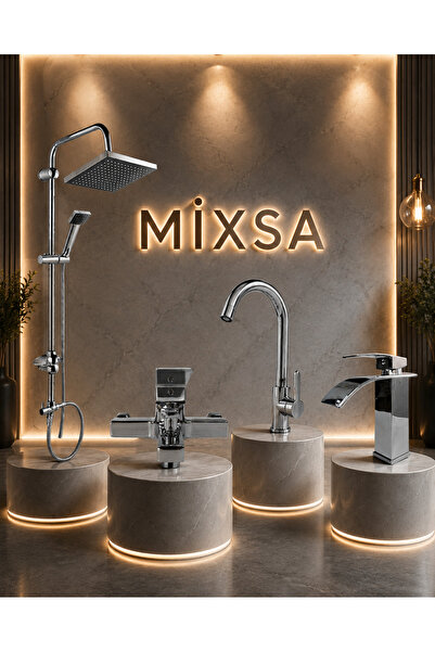 MİXSA Lüx Robot Duş Seti Premium Banyo Bataryası Mutfak-Lavabo Bataryası 4'lü...
