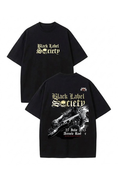 Touz Moda Black Label Society štampana unisex majica prevelikog kroja