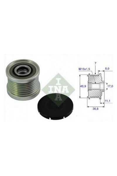 İna 535008110 Rulmanlı Alternatör Kasnağı 7 Kanal Renault Dacia Nissan Mazda