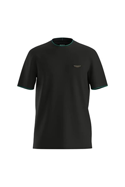 BOSS Erkek Kısa Kol Pamuklu Regular Fit Siyah T-Shirt