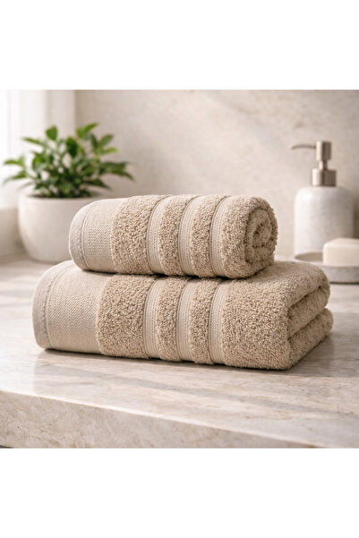 2’li Havlu Seti 70x140 Banyo Havlusu ve 50x85 El/Yüz Havlusu Yumuşak Dokulu Emici