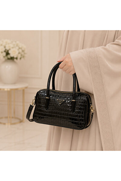FANTASTIC High-End and Classy Shoulder Bag with a Multi-Color Glossy Leather ...