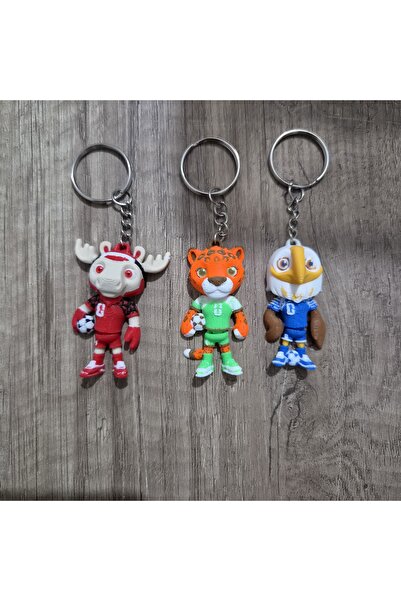 3D ORE 2026 World Cup Mascots Set of 3 Keychains