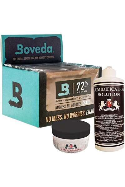 MMinora Boveda 72 60g Humidor Puro Box Humidifier 12 Pack Pure Water and Gel ...