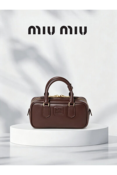 MIU Master Arcadie Leather Crossbody Hobo Handbag Women Camera With Top Handl...