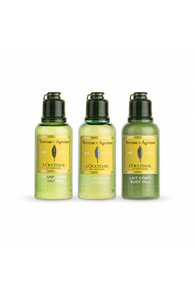 L'Occitane Citrus Verbena Seyahat Boy Duş Bakım Seti, 3'lü Set