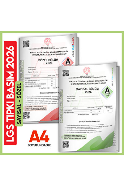 Karakutu Yayınları 2026 LGS MEB Tıpkı Basım Çıkmış Soru Sayısal-Sözel Kitapçı...