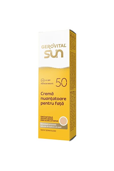 GEROVITAL Crema nuantatoare pentru fata cu SPF 50 Sun, 50 ml,