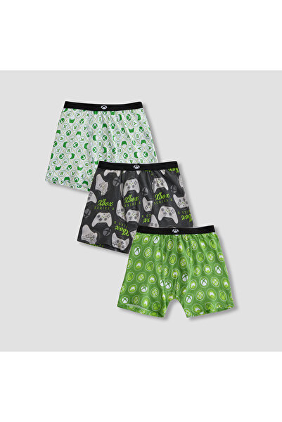 xbox Boys Boxers with Logo Print - Cotton - 3 Piece Set